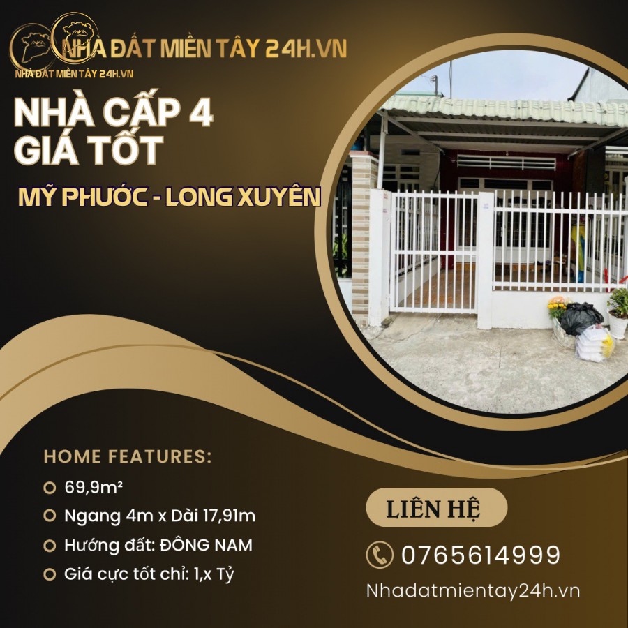 🏠 BÁN NHÀ CẤP 4 GIÁ TỐT TẠI MỸ PHƯỚC, LONG XUYÊN - CHỈ TỪ 1,X TỶ! (MS: 3178) 🏠