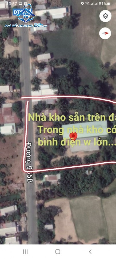 BÁN NHÀ KHO MẶT TIỀN TỈNH LỘ 955B, HUYỆN TRI TÔN