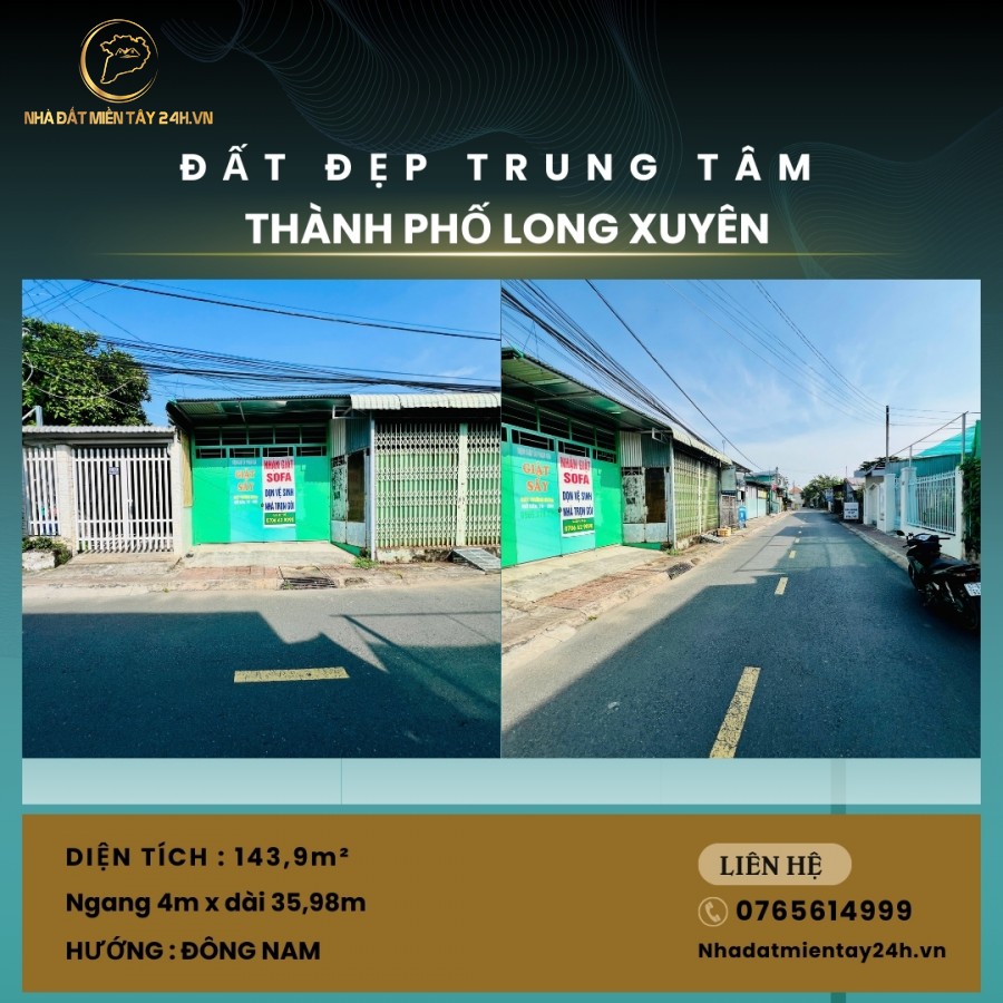 VIP 🏡 ĐẤT ĐẸP GIỮA TRUNG TÂM LONG XUYÊN - VỊ TRÍ ĐẮC ĐỊA TẠI ĐƯỜNG NGÔ LỢI! (MS: 3341) 🏡